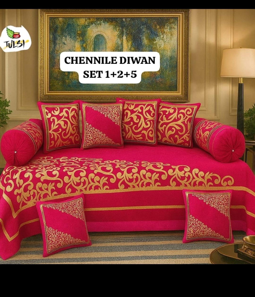 chennile diwan set