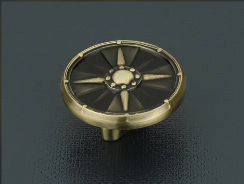 Gn-1044 Golden White Zinc Metal Knob