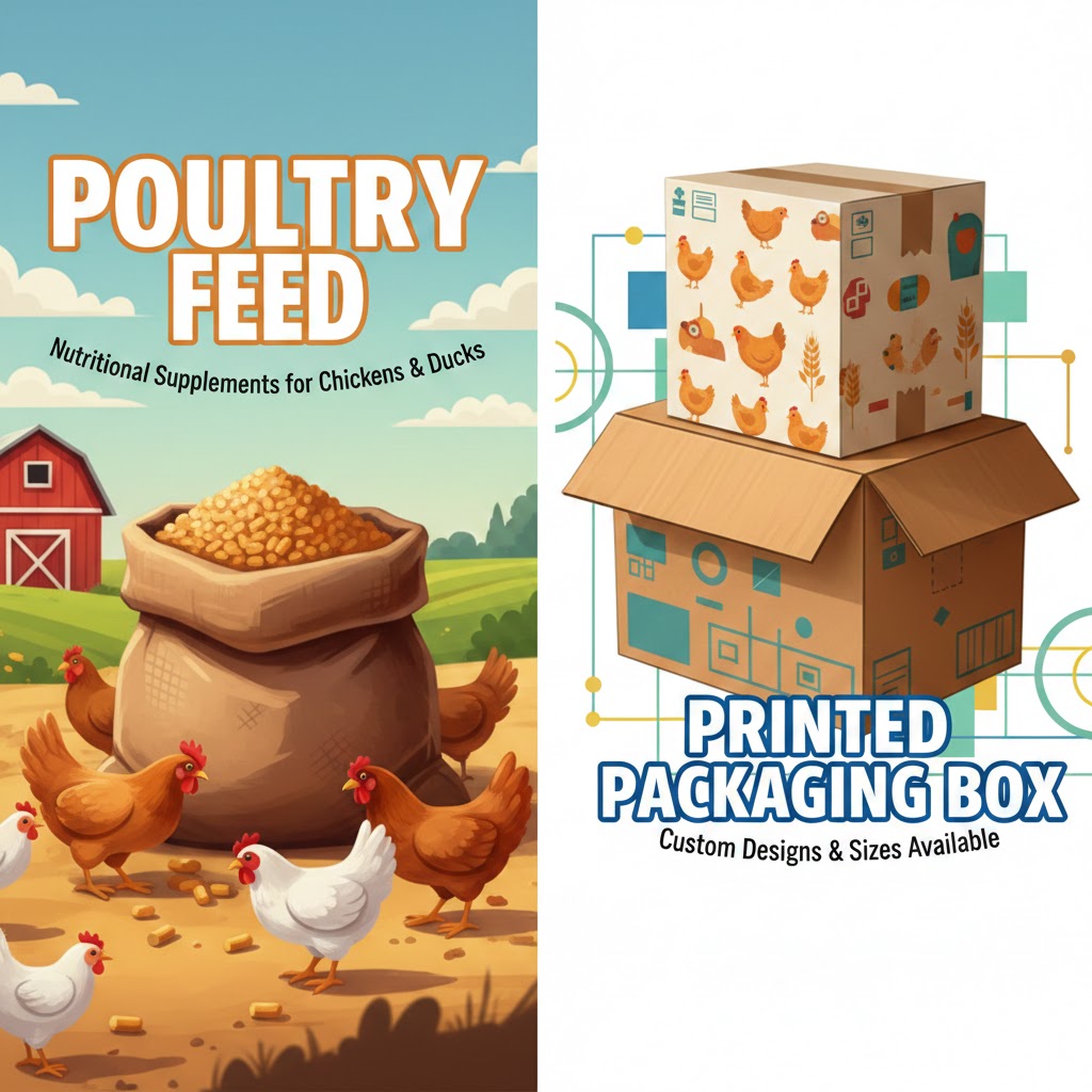Poultry Feed, Printed Packaging Box