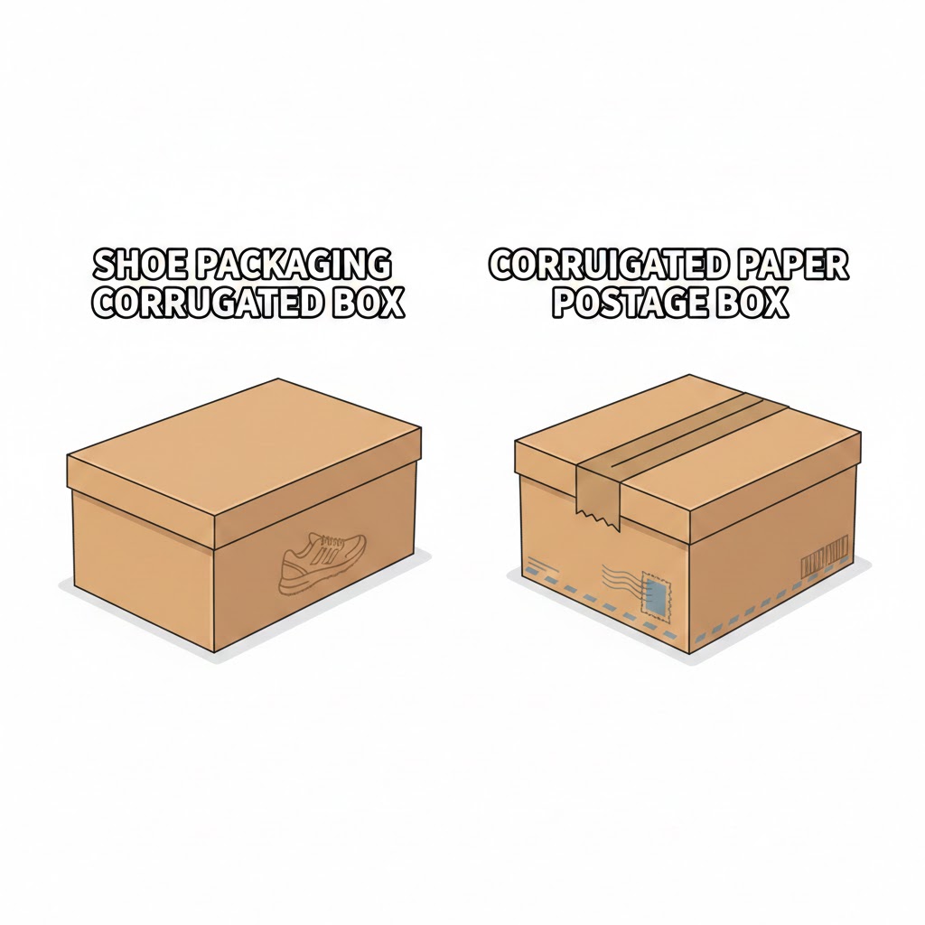 shoe packaging corrugated box & corrugated paper postage box i