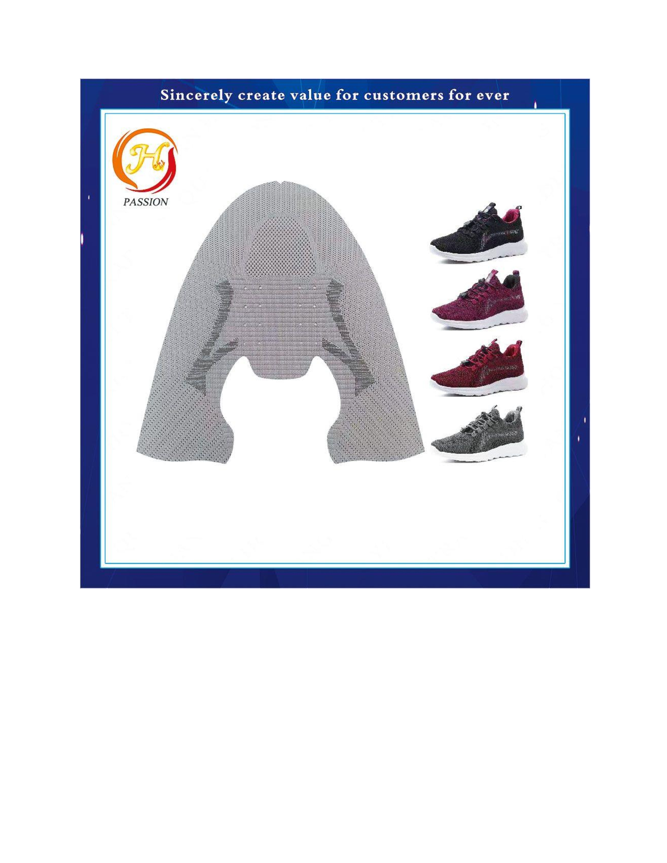 Knitted shoes  upper ,Knitted shoes Fabric