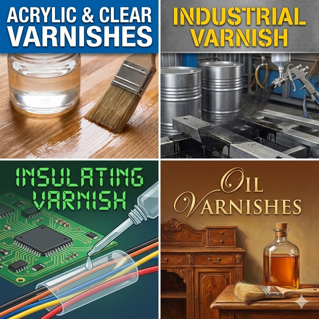 acrylic varnishes, clear varnishes, industrial varnish, insulating varnish & oil varnishes 