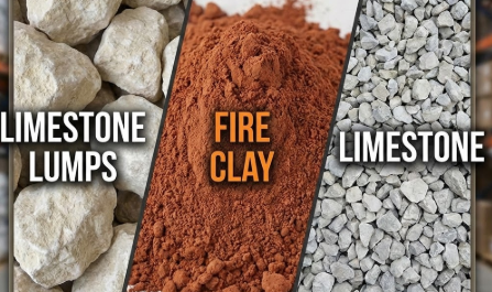  limestone lumps, fire clay & limestone 