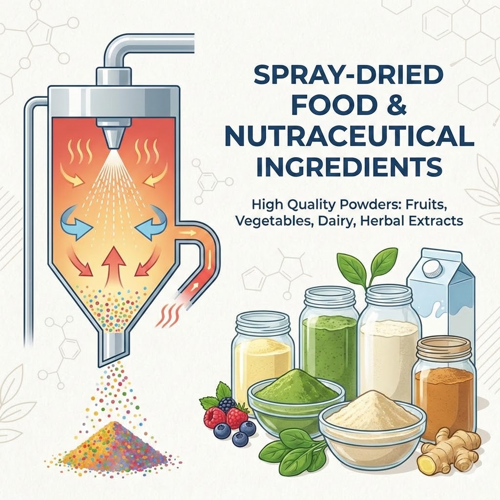 spray-dried food and nutraceutical ingredients