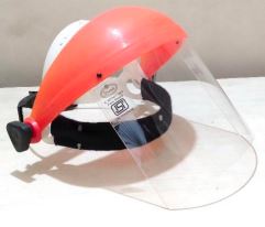 Dands Make Single Brow guard Face Shield With PVC Ratchet Type Head Band. Model No. :- FG 10A