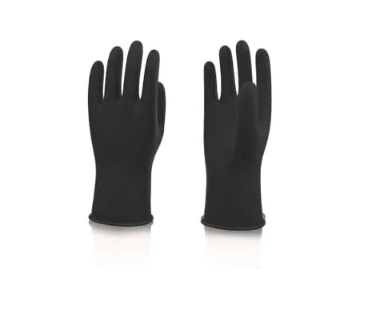 Black Rubber Hand Gloves