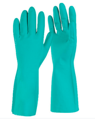 Green Colour Nitrile Hand Gloves