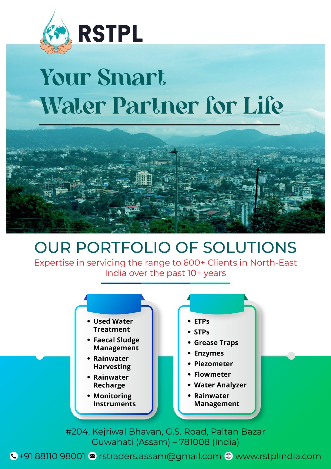 ETPs, STPs, DAF System, Rain Water Harvesting, Hydrogeology Study, Flood Mapping, Water Monitoring Instruments (Flowmeter, Piezometer)