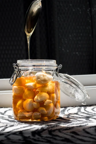 Pure Garlic Fermented Honey