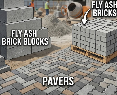  Fly Ash Brick Blocks, Fly Ash Bricks, Pavers