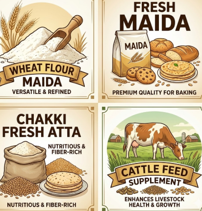  Wheat Flour Maida, Fresh Maida, Chakki Fresh Atta, Cattle Feed Supplement