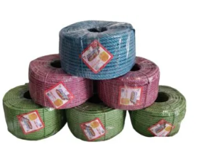 plastic rope & silver laminated paper roll 