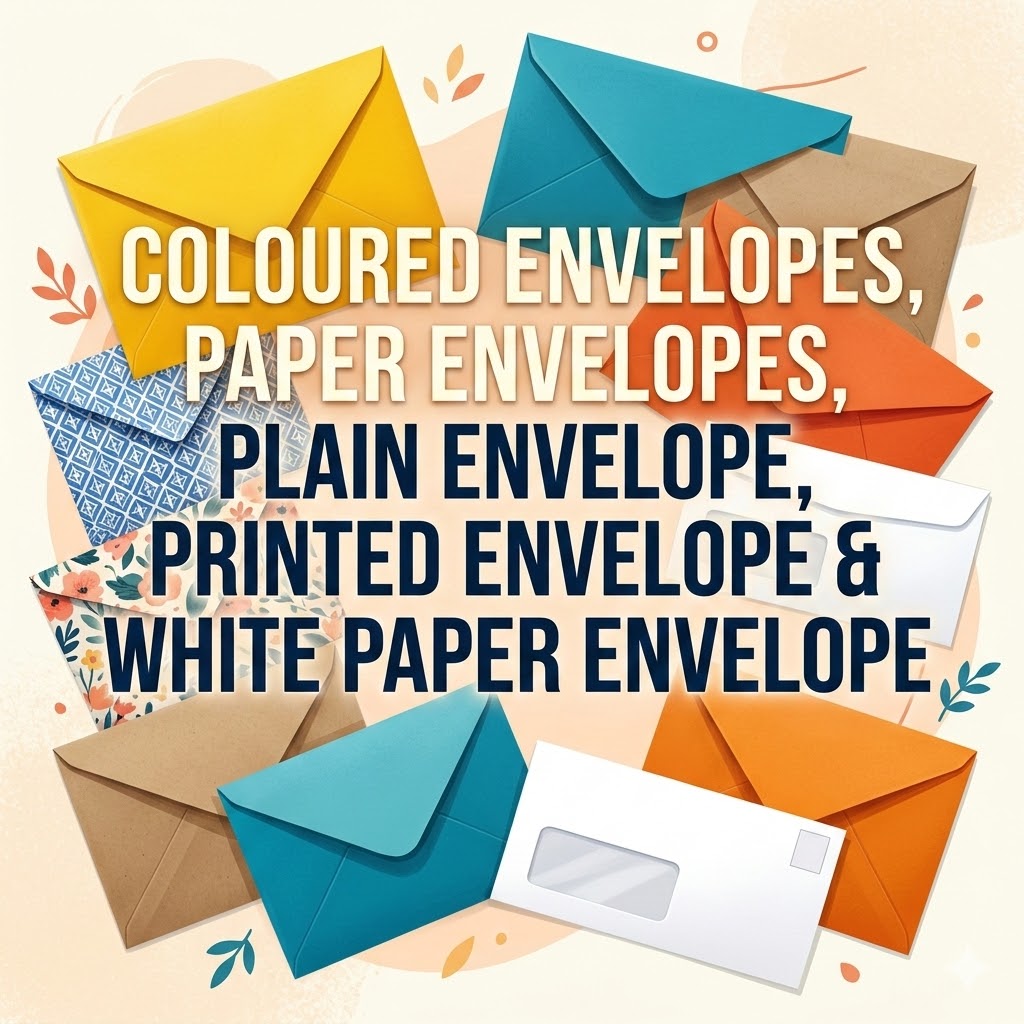 coloured envelopes, paper envelopes, plain envelope, printed envelope & white paper envelope 