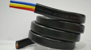 Size 4 SQ.MM. PVC Insulated & PVC Sheathed 3 Core Flat Submersible Cable