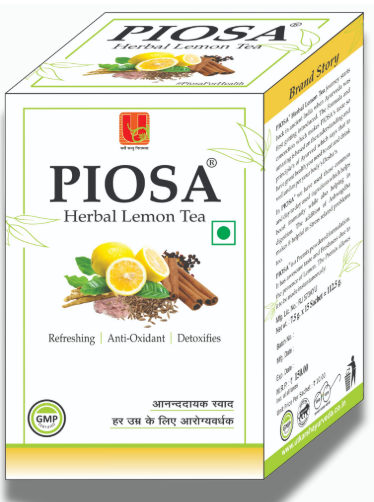 PIOSA Herbal Lemon Tea with Ashwagandha