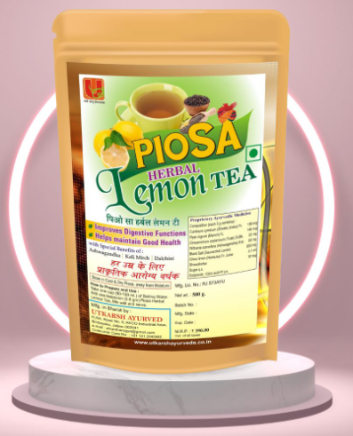 PIOSA Herbal Lemon Tea with Ashwagandha
