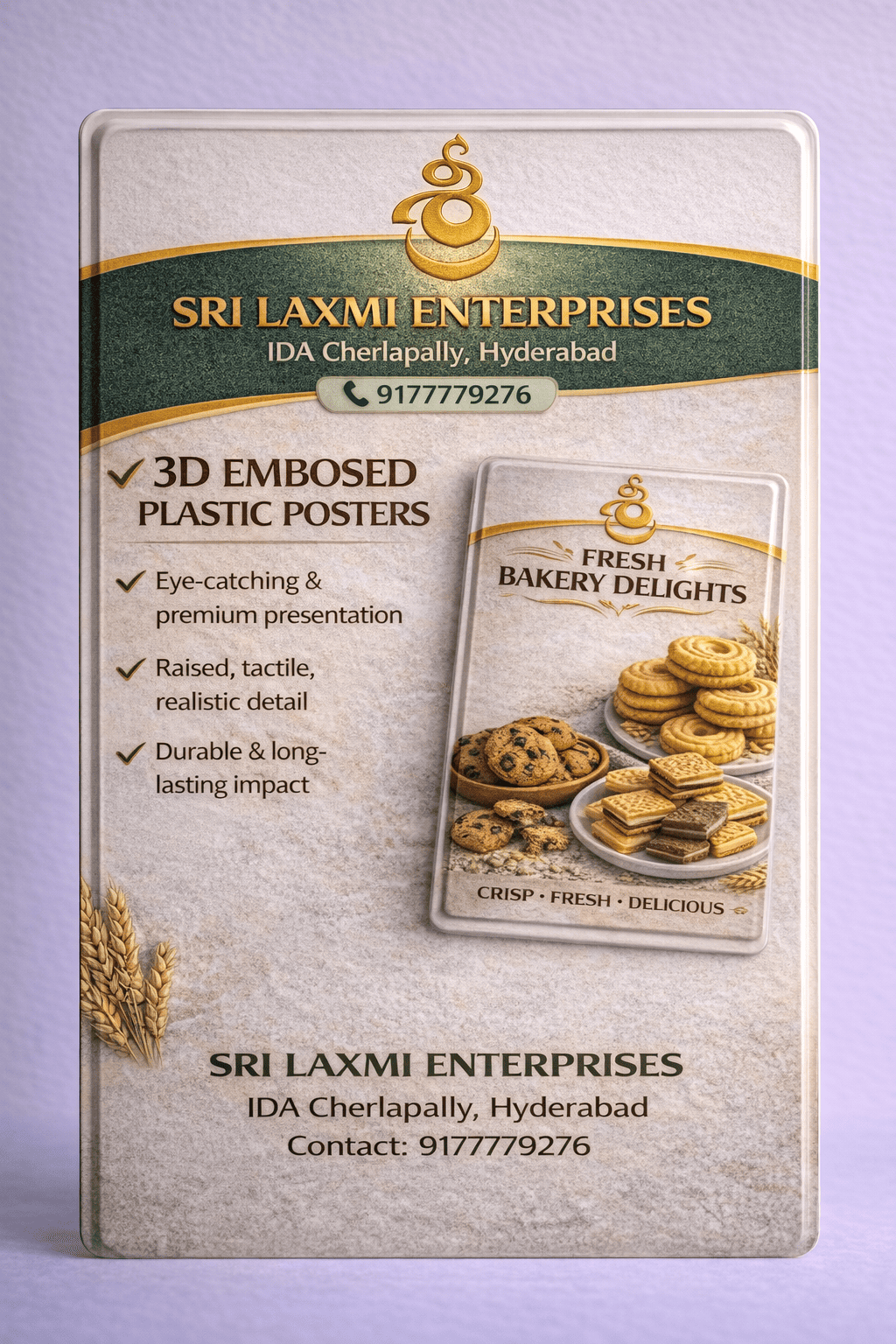 3d embosed plastic poster