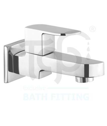 Long Body - 15 Mm Rectangular Brass Fixture | Glossy Silver Finish, Durable Brass Fittings