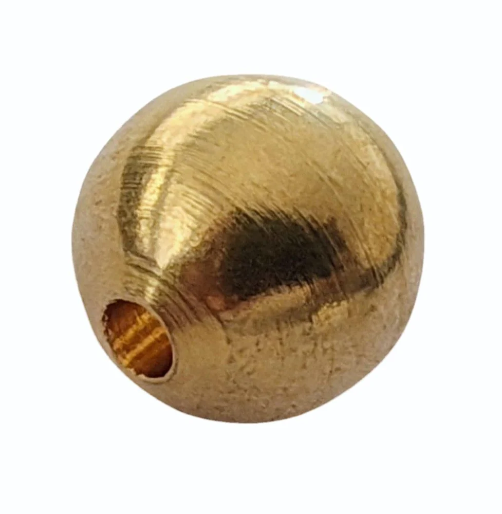 Golden Round Brass Bead