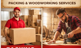  packing goods. Also offering wood working services.