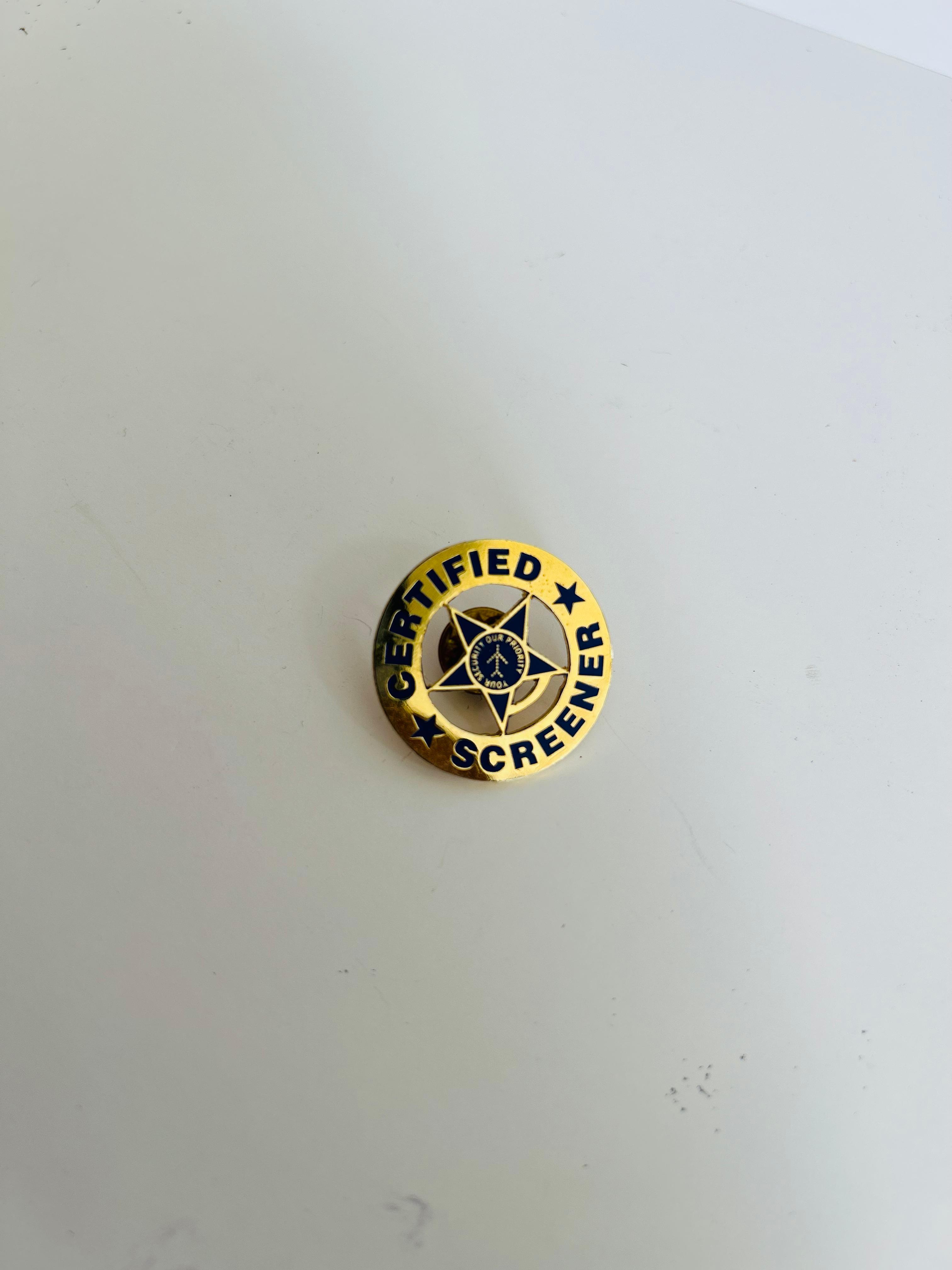 Golden Metal Badge