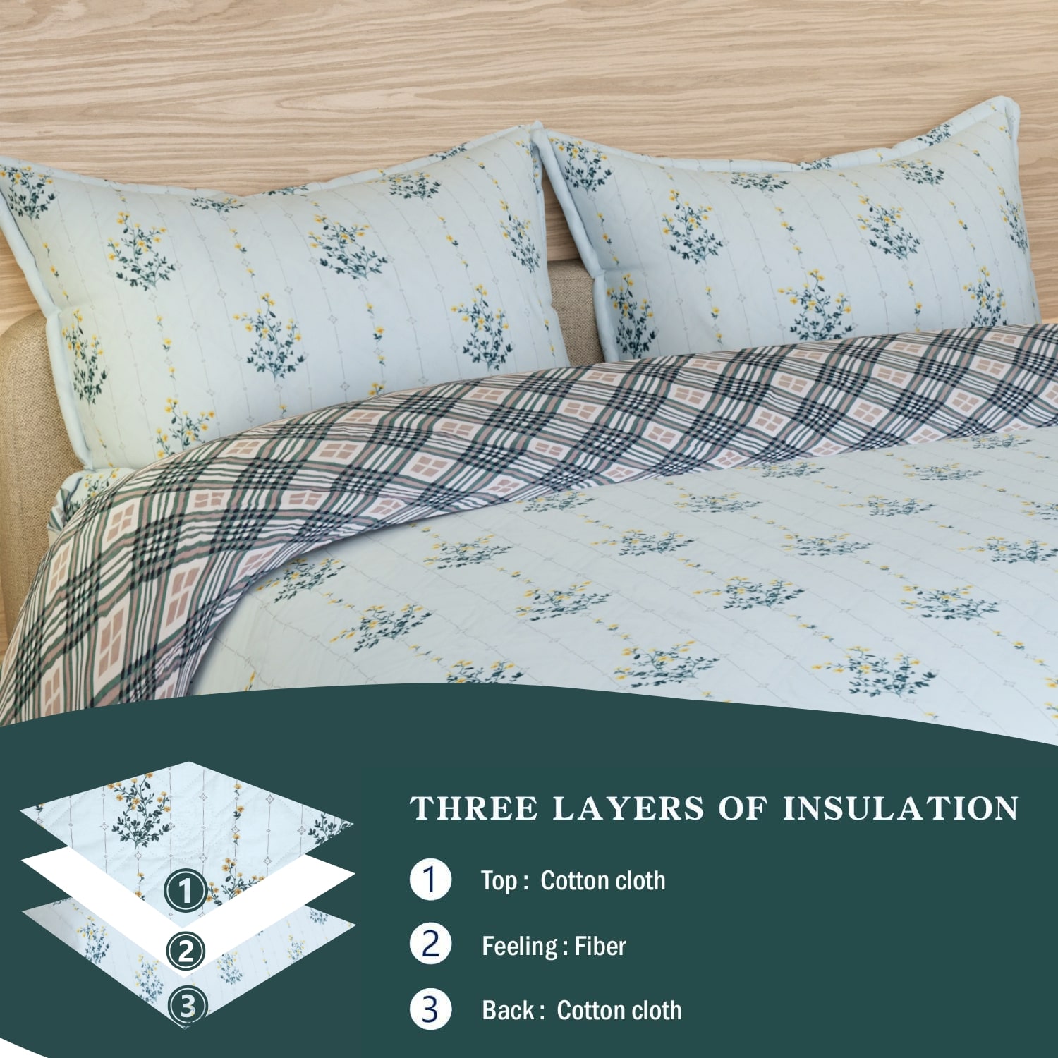 Innovative Edge Stitch-Free Ultrasonic Quilt for Single Bed – Advanced Pinsonic Technology AC Blanket – Durable No-Thread Embossed Bedspread, Soft Microfiber All-Weather Rajai