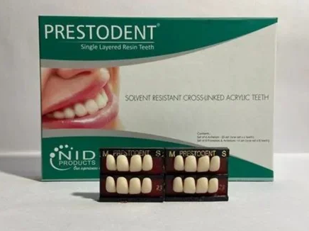 Prestodent PMMA S6 Single Layered Acrylic Teeth Set