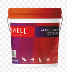  paints, acrylic distemper & paint brush