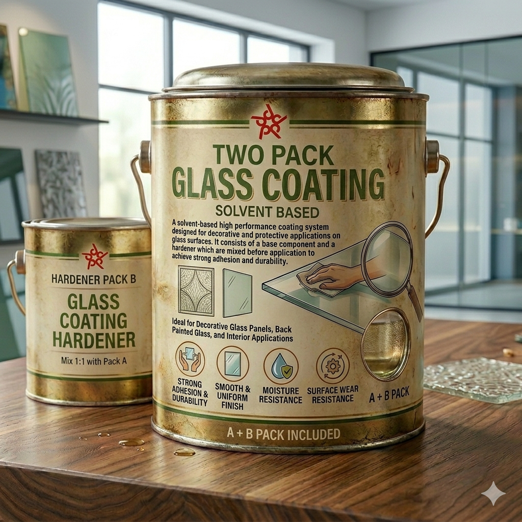 Two Pack Glass Coating for Decorative and Protective Glass Finishing
