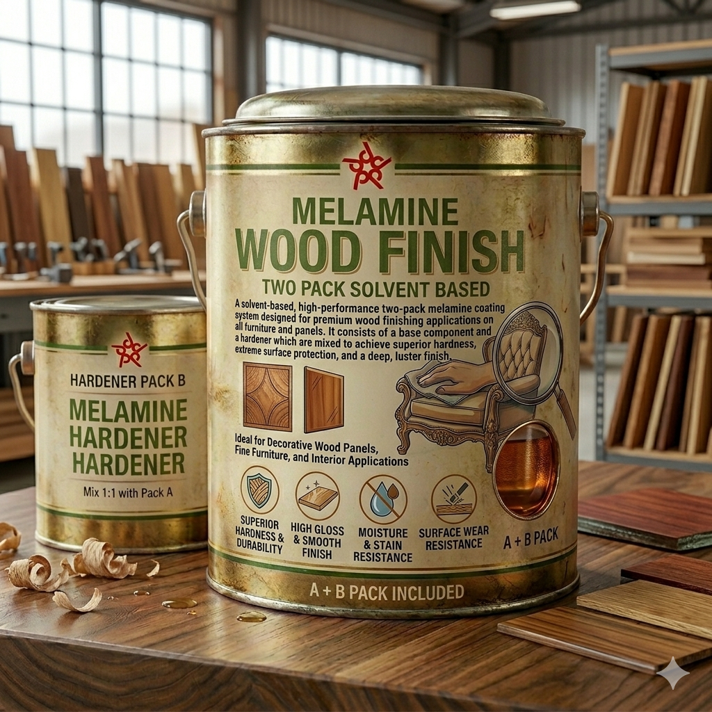 Melamine Wood Finish Two Pack Solvent Based Coating for Furniture