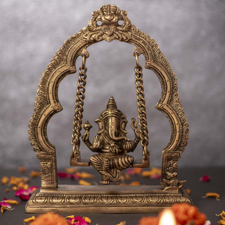 Antique Brass Shri Ganesh Idol