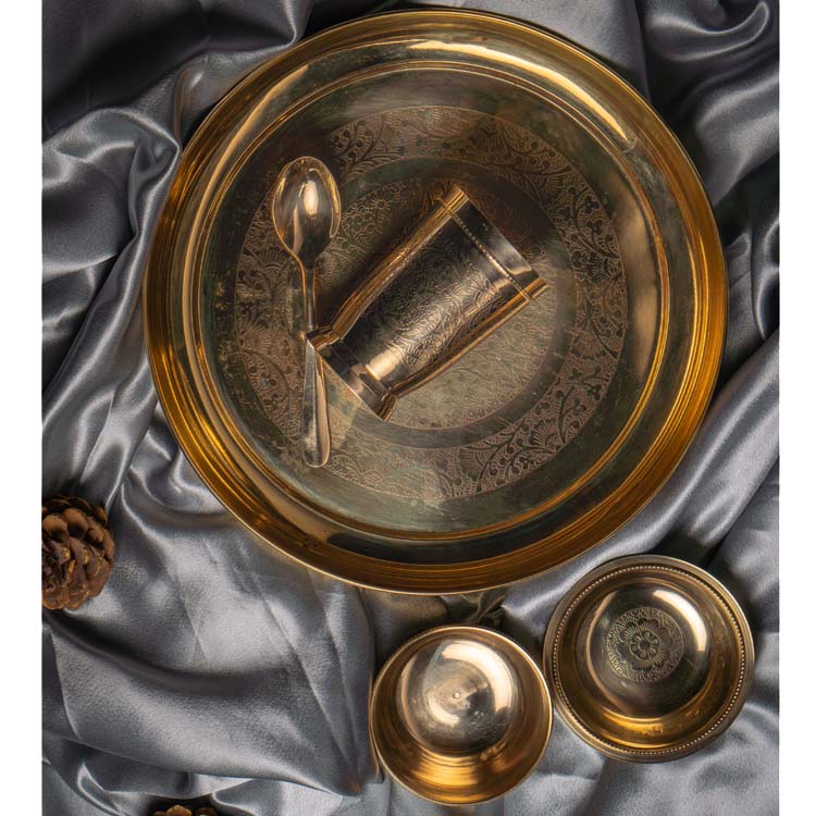 Brass thali set (Siddharth)