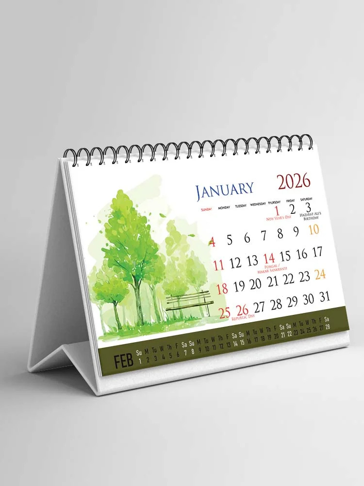 Table Calendar Printing