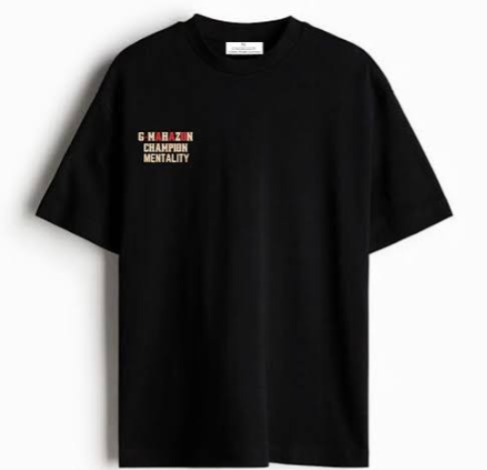 Mens Black Champion Mentality Oversized T Shirt 