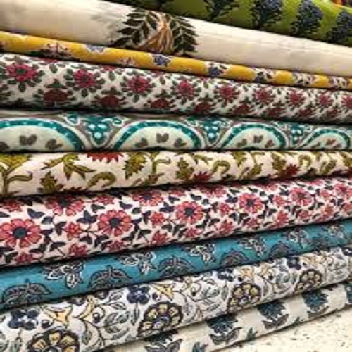 Washable Colorful 100 Percent Cotton Printed Hand-block Fabrics Material For Suit