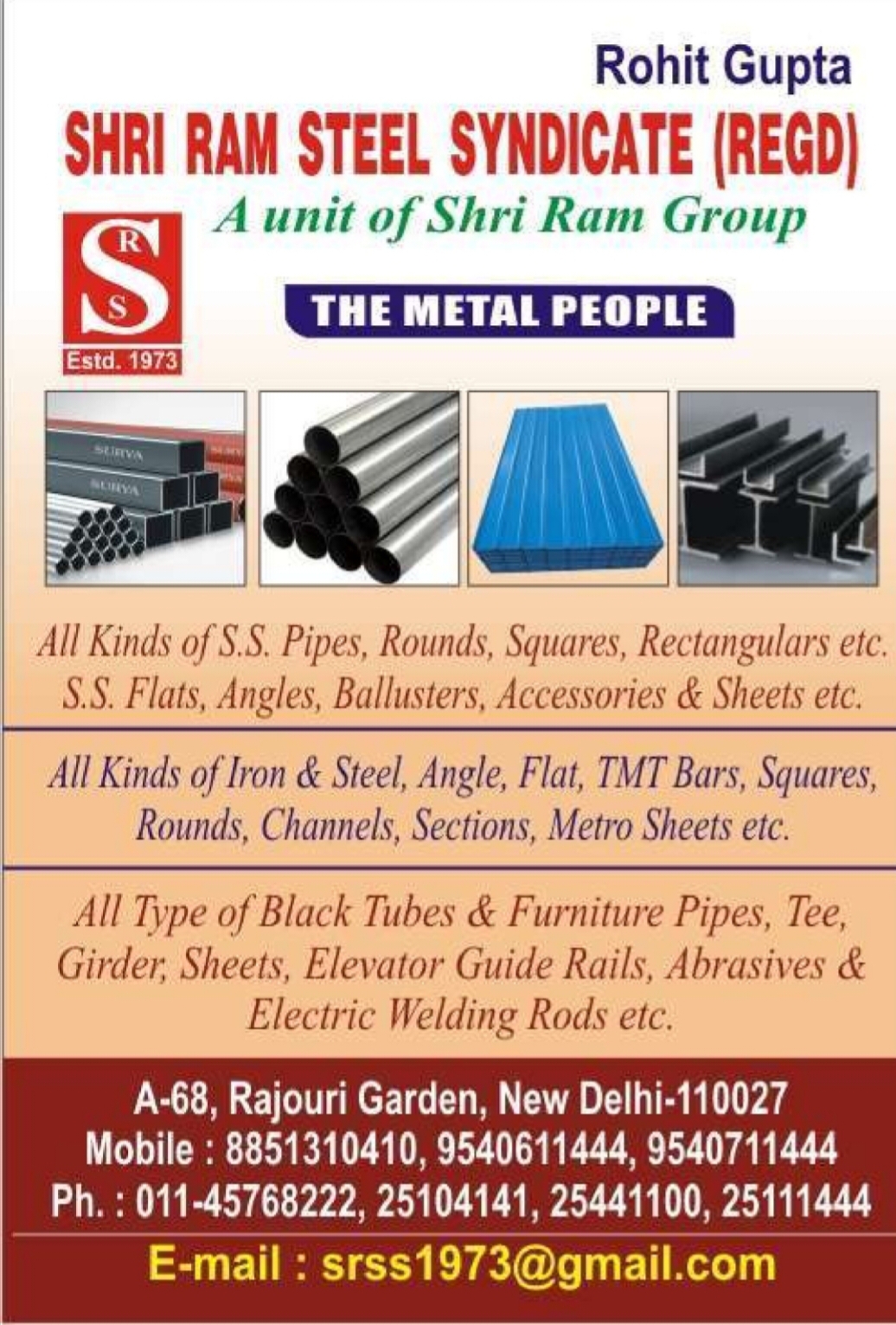 Iron & Steel, Angles, Flat, TMT Bars