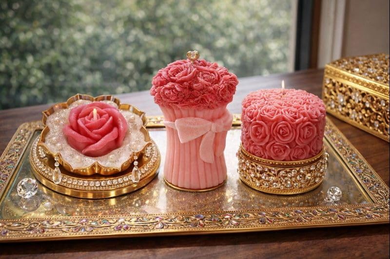 Decoratives Rose Candles