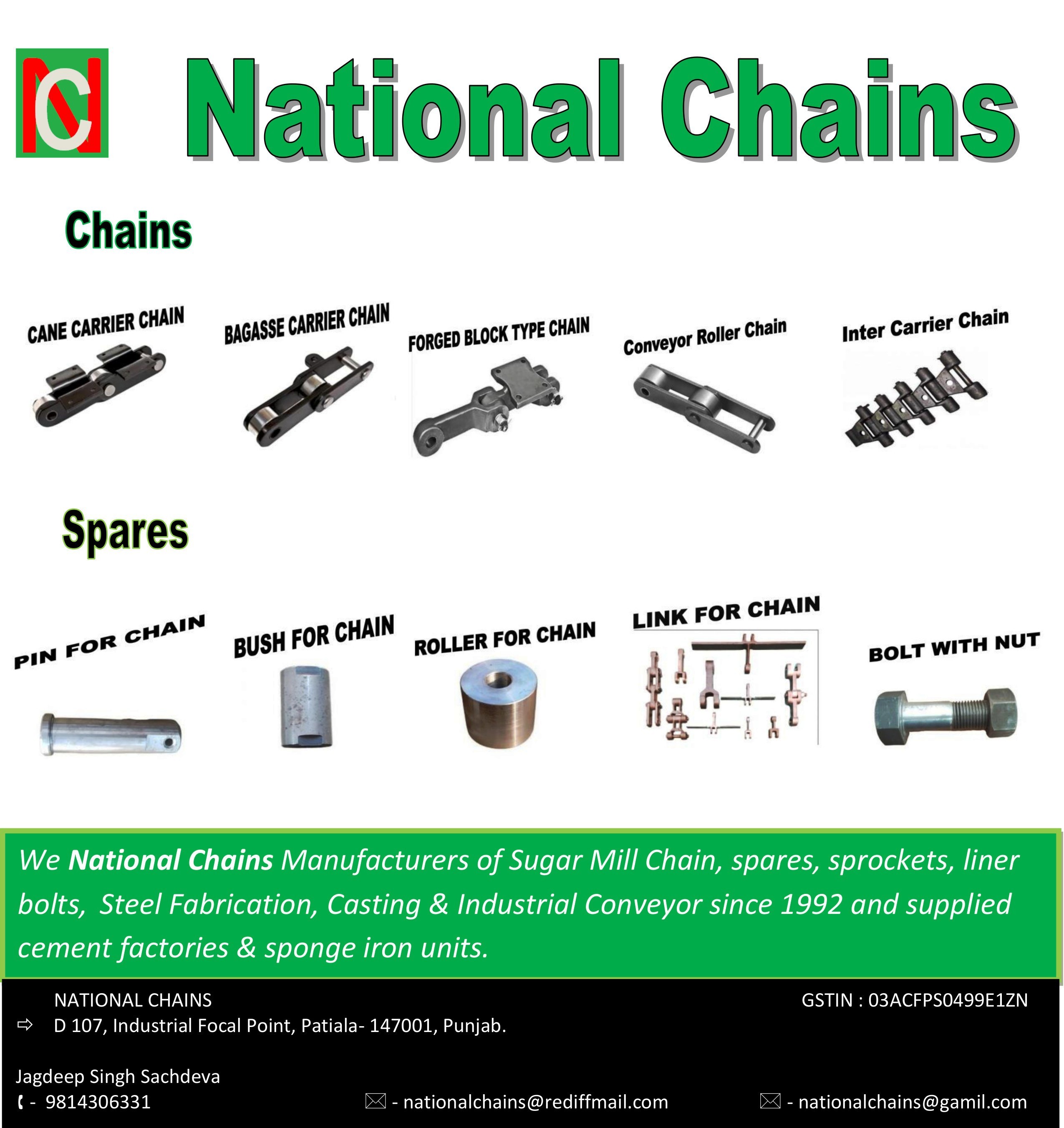 Sugar Mill Chain & Spares